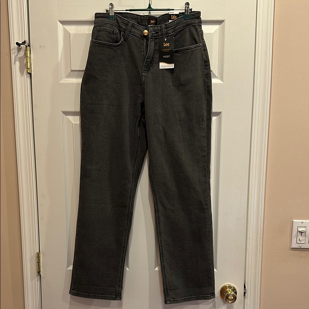 Lee Women's Dark Gray Straight Leg Jeans